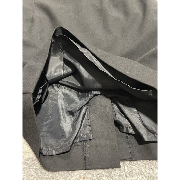 H&M Black knee length Sheath Dress Women's Size 8 Zipper design detail - lined! - Picture 4 of 8